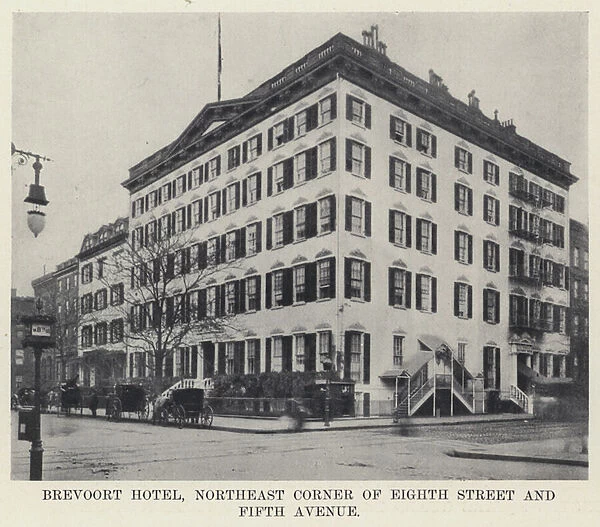 Brevoort Hotel, Northeast Corner of Eighth Street and Fifth Avenue (b  /  w photo)