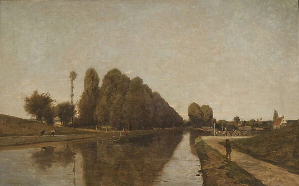 The Briare Canal (oil on canvas)