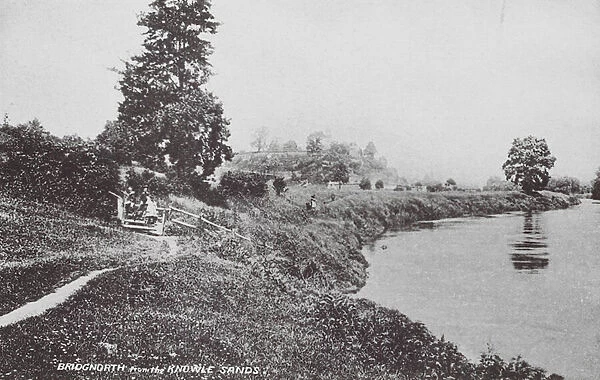 Bridgnorth from the Knowle Sands (b  /  w photo)