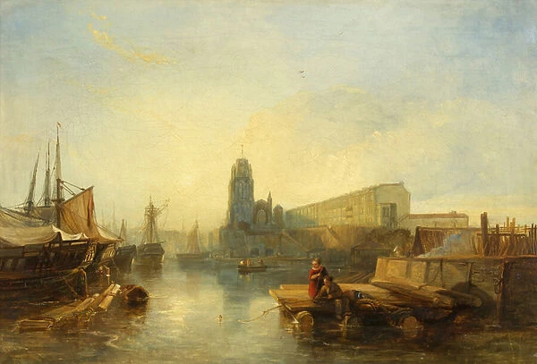 Bristol Harbour (oil on canvas)