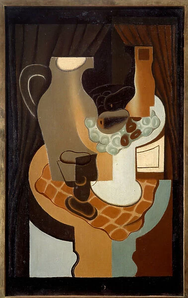 Broc and compotter. Painting by Juan Gris (1887-1927), 1921. Oil on canvas. Dim: 0. 61 X 0
