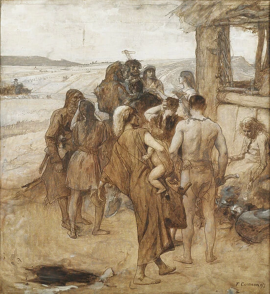 Bronze Age - Peinture de Fernand Cormon (1845-1924), 1897 - Mixed media on canvas, 80