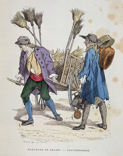 Broom merchant and boilermaker - in 'The costumes of Paris through
