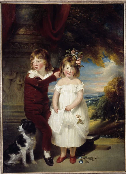 Brother and sister Painting by William Beechey (1753-1839) Sun. 1, 67x1, 23 m
