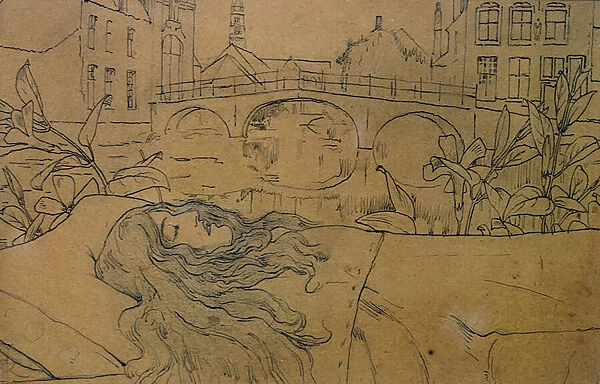 Bruges, The Death (pen & ink on paper)