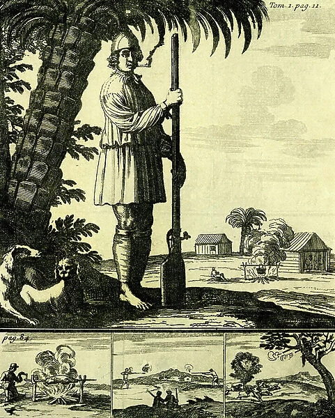 A buccaneer, 1744 (engraving)