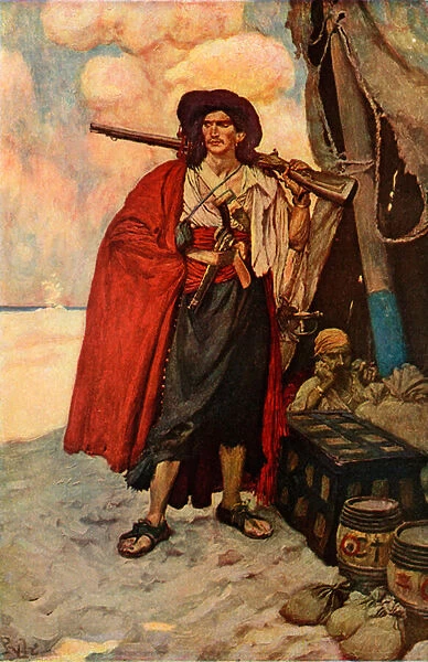 The Buccaneer was a picturesque fellow (colour litho)