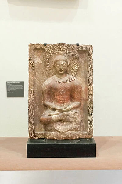 Buddha from a stupa, 400-600, (terracotta)