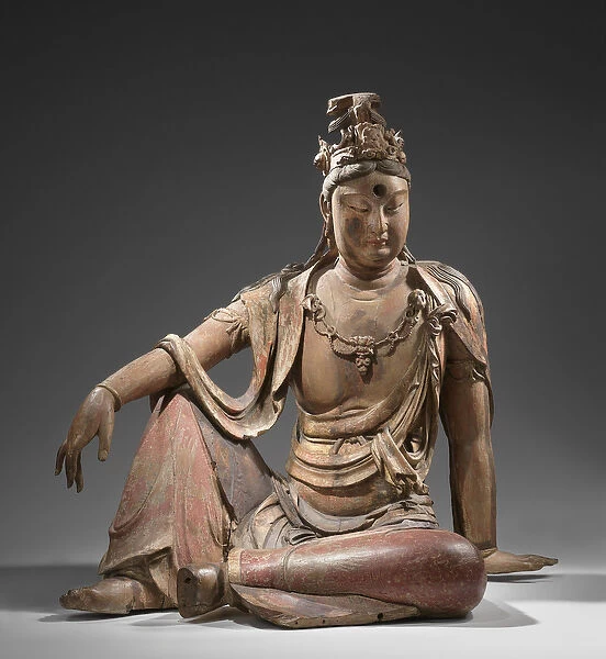 Buddhist deity Guanyin, Shanxin, China, 1100-1200 (Painted and gilded wood)