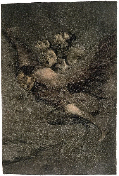 Buen Viage (Safe trip). Wing Monsters. c. 1802 (engraving)