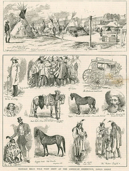 Buffalo Bills Wild West Show at the American Exhibition, Earls Court, London (engraving)