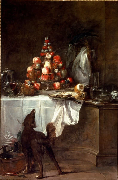 the buffet, 1728 (oil on canvas)