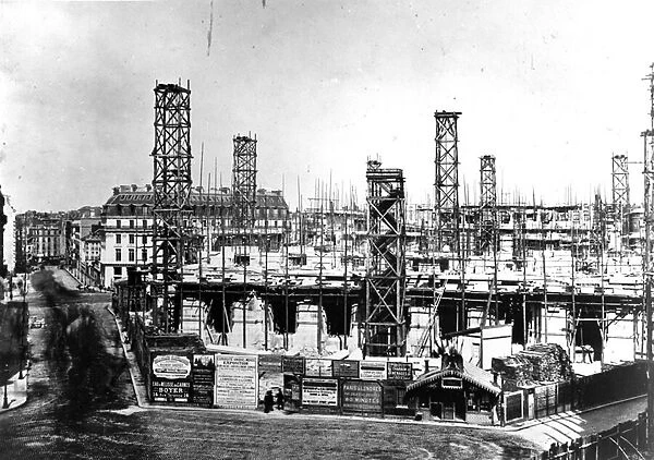 Building of the Opera in Paris, September 1864 (b  /  w photo)