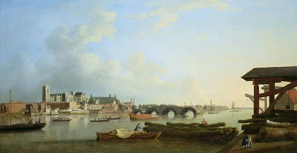 The Building of Westminster Bridge, 1749 (oil on canvas)