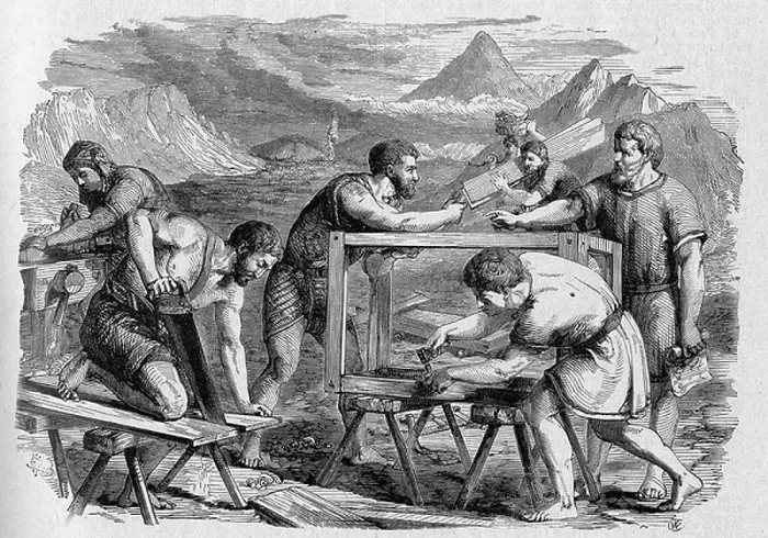 Framed Print : The built of the Ark