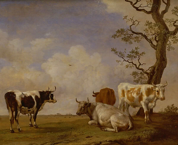 Four Bulls, 1649 (oil on canvas)