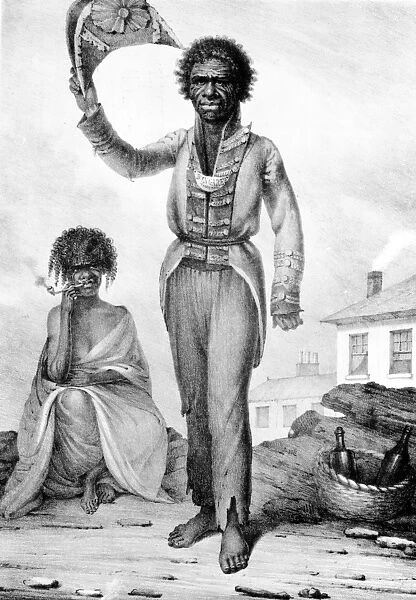 Bungaree, a native chief of New South Wales, engraved by Charles Joseph Hullmandel