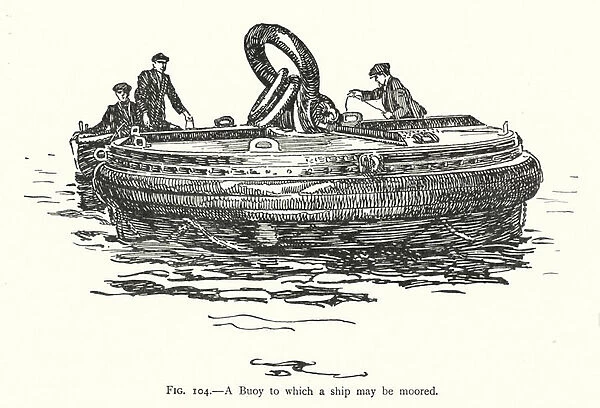 A Buoy to which a ship may be moored (colour litho)