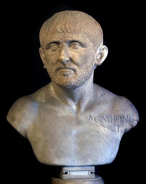 Bust of Agathon of Athenes (448-400 BC), playwright
