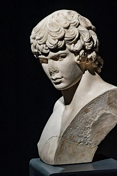 Bust of Antinous, 2nd century AD (marble)