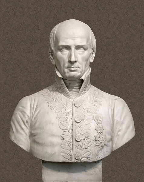 Bust of Charles Percier (1764-1838) (marble)