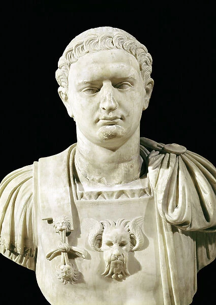 Bust of Emperor Domitian (51-96 AD) (marble)