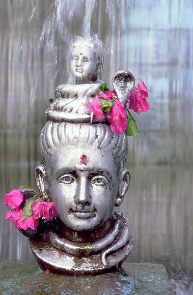 Bust of the God Shiva (silver)
