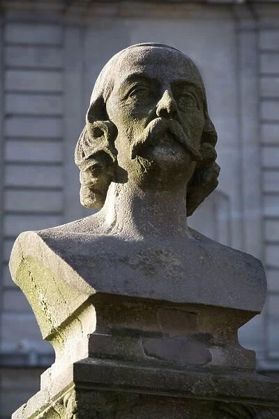 Bust of Gustave Flaubert (1821-1880), French writer. Stone sculpture by Auguste Clesinger (1814-1883). Photography, KIM Youngtae, Paris