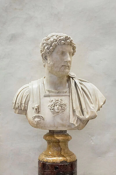 Bust of Hadrian, 117-138 AD (marble)