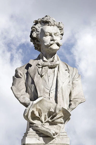 Bust of Johann Strauss (1825-1899), Austrian composer, Stone sculpture by Victor Tilgner (1844-1896). Photography, KIM Youngtae, Paris