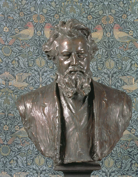 Bust of William Morris (1834-96) by Conrad Dressler (1856-1940) (bronze)