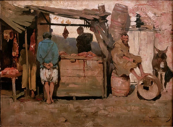 Butchery in Tanger, 1882 (oil on canvas)