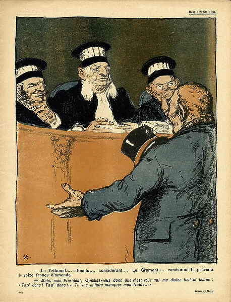 The Butter Plate, Satirical in Colours, 1905_6_10: Justice Proces - Illustration by