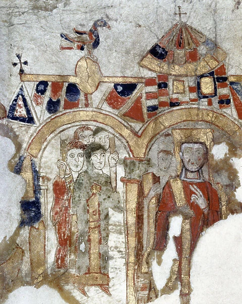 Byzantine art: 'Deacon and fideles during a procession to the church'