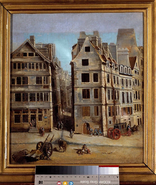 The cabaret View of an alley and the activity of a town in the 18th century