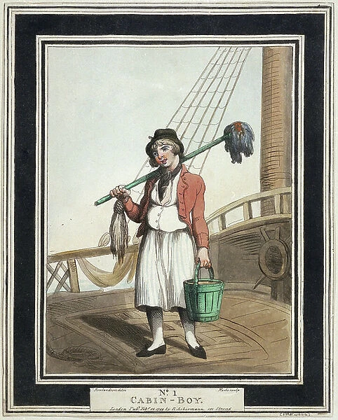 Cabin boy, from the Royal Navy in the 18th century, generally aged between 12 and 16, most of them from disadvantaged backgrounds, others convicted of minor offenses