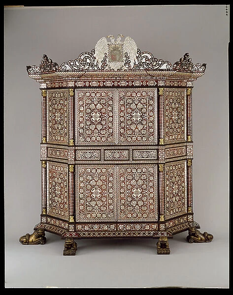 Cabinet, c.1680-1700 (mahogany, mother-of-pearl, ivory & tortoiseshell)