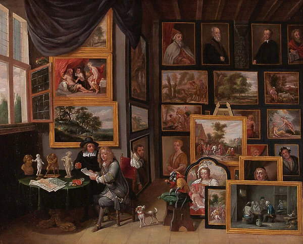 Cabinet d'amateur, 17th century (Oil on canvas)