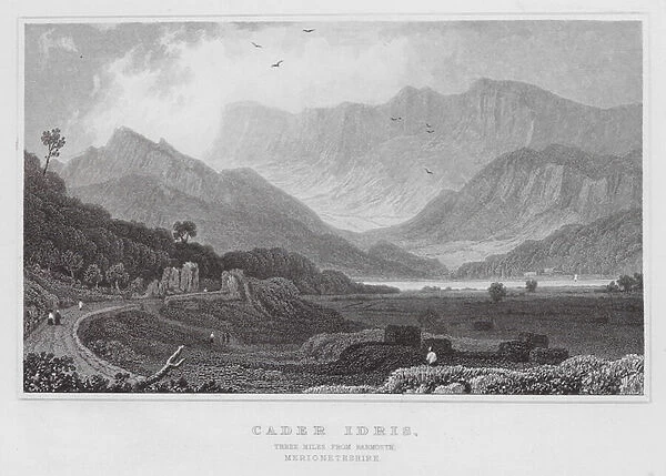 Cader Idris, Three Miles from Barmouth, Merionethshire (engraving)