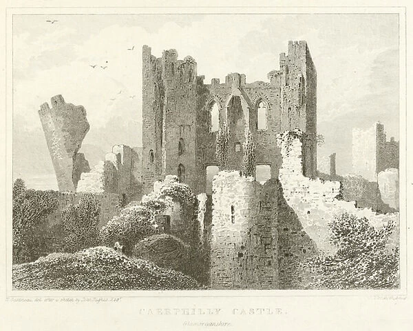 Caerphilly Castle, Glamorganshire (engraving)