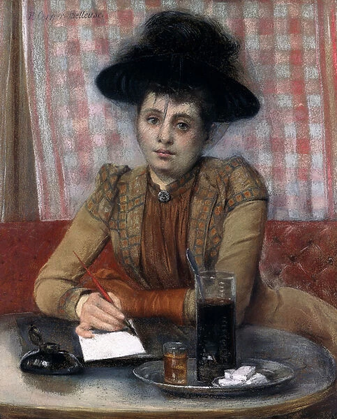 In the Cafe, c. 1900-1901 (pastel on paper laid down on canvas)