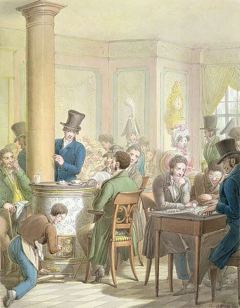 The Cafe de Commerce, from Tableau de Paris (w  /  c on paper)