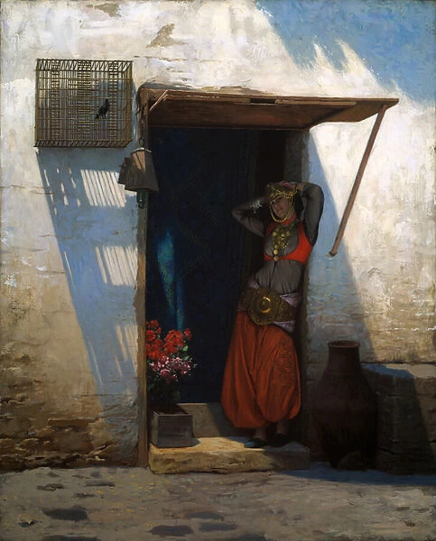 Cairo woman at her doorstep, 1897 (oil on canvas)