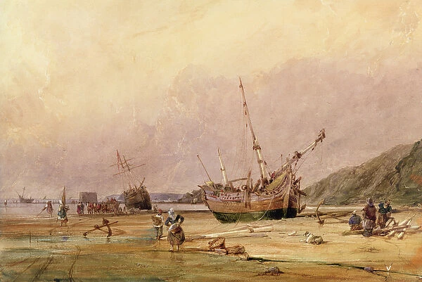 Calais Sands, 1831 (w  /  c and bodycolour on paper)