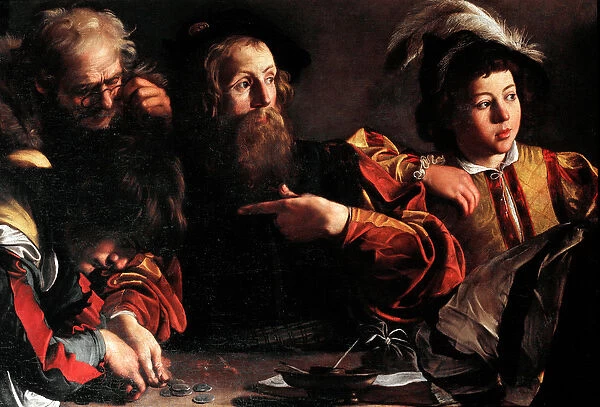 The Calling of St Matthew, detail (oil on canvas, 1599-1600)