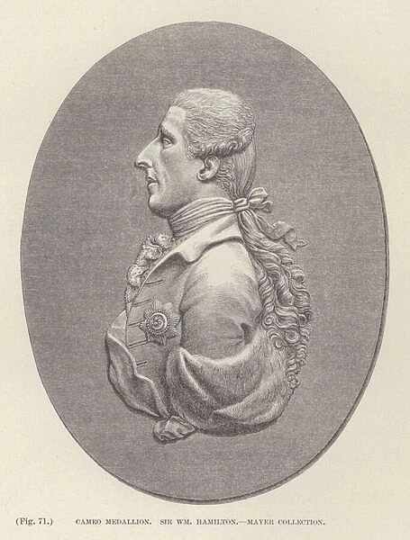 Cameo Medallion, Sir Wm Hamilton (engraving)