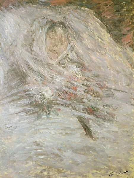 Camille Monet (1847-79) on her Deathbed, 1879 (oil on canvas)