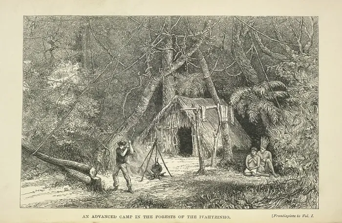Framed Print : A camp in the forest