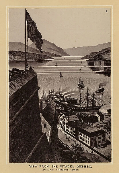 Canada: View from the Citadel, Quebec, by HRH Princess Louise (litho)