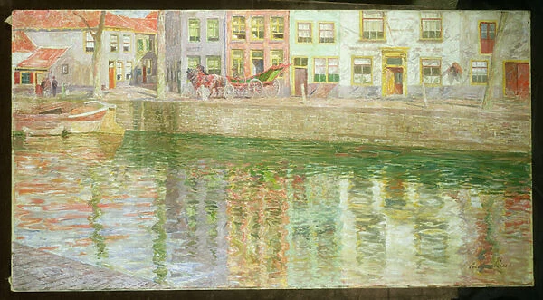 Across the Canal, 1900 (oil on canvas)